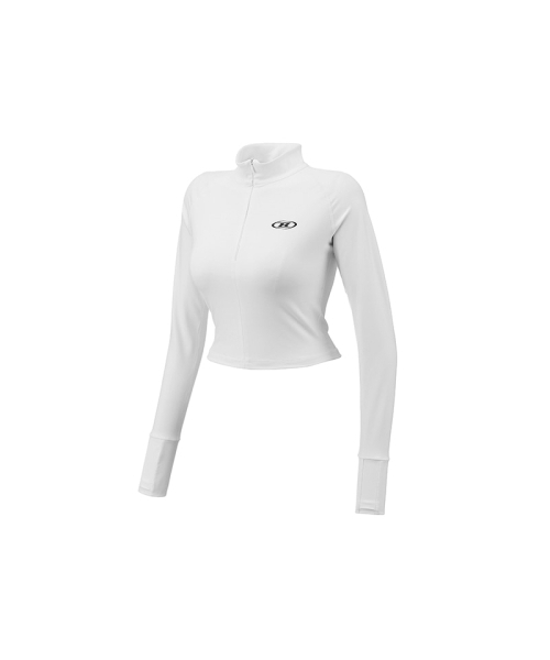 BORN TO WIN（ボーントゥウィン）の「W SYMBOL B MESH HALF ZIP-UP JACKET [WHITE]（Tシャツ/カットソー・レディース・その他・1/2）」の2枚目の写真