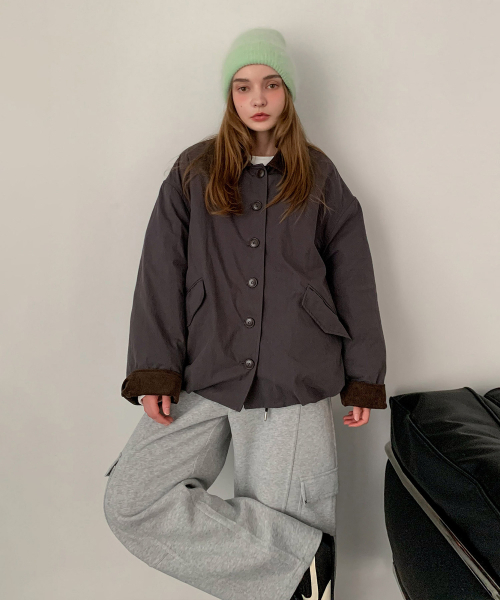 VASCARA(バスカラ)の「Color Block Balloon Jacket (2colors)(その他アウター・レディース・グレー・FREE)」の3枚目の写真