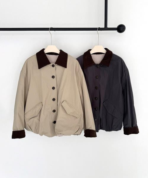 VASCARA(バスカラ)の「Color Block Balloon Jacket (2colors)(その他アウター・レディース・グレー・FREE)」の4枚目の写真
