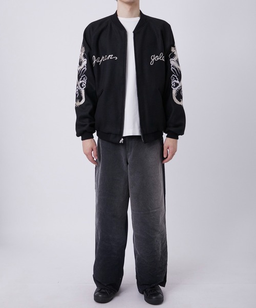 GOLD(ゴールド)の「【gold/ゴールド】WOOL MELTON ×ACETATE SOUVENIR JACKET(ブルゾン・メンズ・ブラック・S/M)」の8枚目の写真