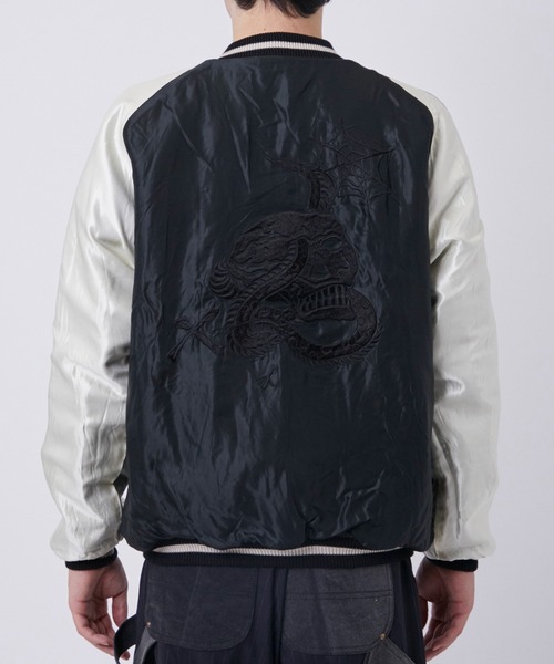 GOLD(ゴールド)の「【gold/ゴールド】WOOL MELTON ×ACETATE SOUVENIR JACKET(ブルゾン・メンズ・ブラック・S/M)」の9枚目の写真