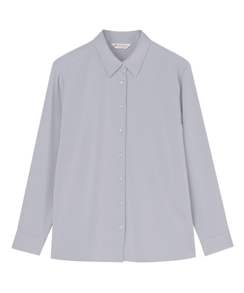 TOKYO SHIRTS(トウキョウシャツ)の「シルキーサテン レギュラー シャツブラウス(シャツ/ブラウス・レディース・ホワイト/ブルー・M/L)」の1枚目の写真