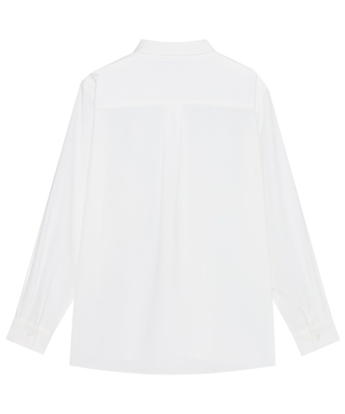 TOKYO SHIRTS(トウキョウシャツ)の「シルキーサテン レギュラー シャツブラウス(シャツ/ブラウス・レディース・ホワイト/ブルー・M/L)」の4枚目の写真