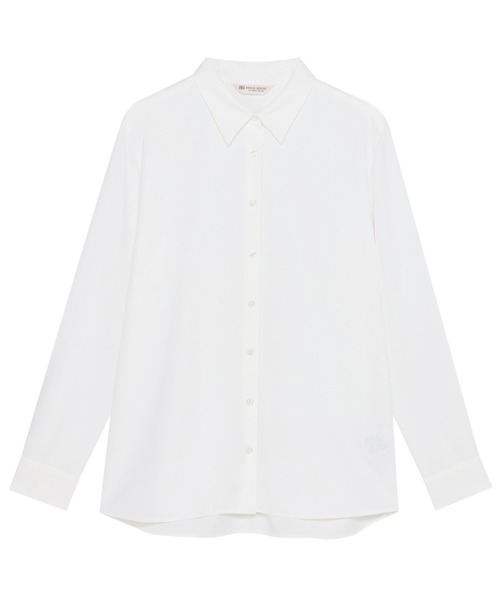 TOKYO SHIRTS(トウキョウシャツ)の「シルキーサテン レギュラー シャツブラウス(シャツ/ブラウス・レディース・ホワイト/ブルー・M/L)」の3枚目の写真