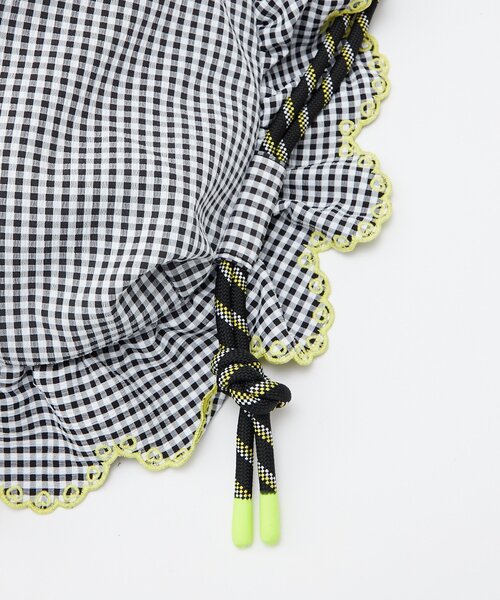 HELLO.SANFRANCISCO（ハローサンフランシスコ）の「【HELLO.SANFRANCISCO/ハローサンフランシスコ】パラコードフリルナップサック（ショルダーバッグ・レディース・ブラック/イエロー/ピンク・ONE SIZE）」の13枚目の写真