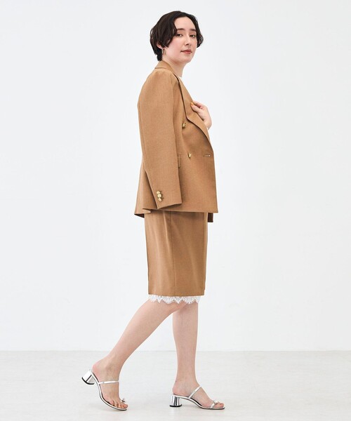 NOLLEY’S（ノーリーズ）の「【KIRYU】ウォッシャブル花柄ジャガードブラウス（シャツ/ブラウス・レディース・ホワイト/ネイビー・38）」の7枚目の写真