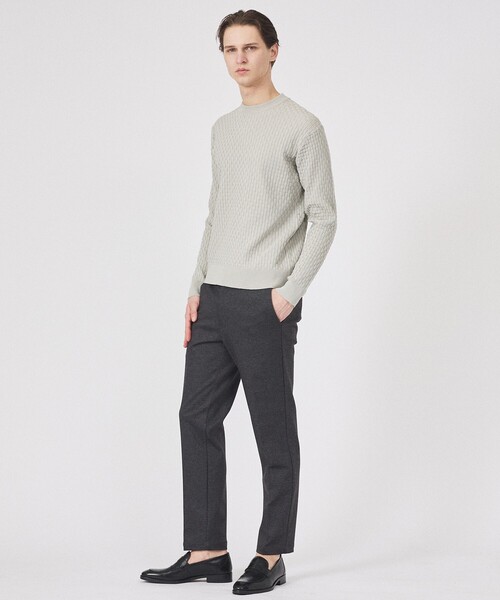 ABAHOUSE GRAY(アバハウスグレイ)の「【ハイストレッチ】ブロックチェック ジャガード クルーネックニット(ニット/セーター・メンズ・ホワイト/ブラック/ネイビー/グリーン/ライトグレー・50/48/46)」の19枚目の写真