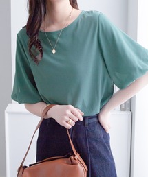 袖異素材バルーンTシャツ