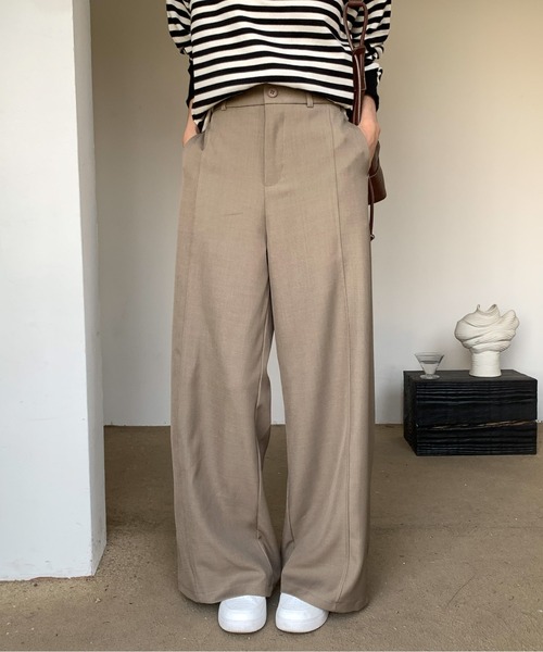 Siel(シエル)の「クラシックデザインスラックス(スラックス・レディース・カーキ/グレー/アイボリー/ブラック・LARGE/MEDIUM)」の4枚目の写真