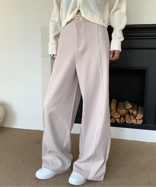 Siel(シエル)の「クラシックデザインスラックス(スラックス・レディース・カーキ/グレー/アイボリー/ブラック・LARGE/MEDIUM)」の1枚目の写真