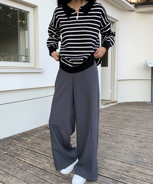 Siel(シエル)の「クラシックデザインスラックス(スラックス・レディース・カーキ/グレー/アイボリー/ブラック・LARGE/MEDIUM)」の20枚目の写真