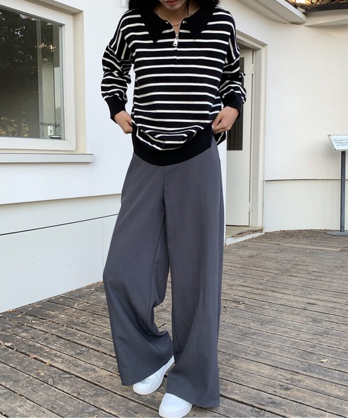 Siel(シエル)の「クラシックデザインスラックス(スラックス・レディース・カーキ/グレー/アイボリー/ブラック・LARGE/MEDIUM)」の13枚目の写真