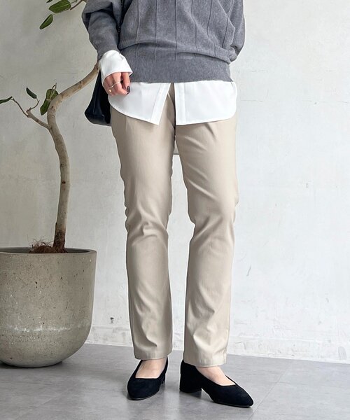 un dix cors（アンディコール）の「【S/Mサイズ展開】起毛ストレッチテーパード（その他パンツ・レディース・ブラック/ライトグレー/チャコールグレー・MEDIUM/SMALL）」の3枚目の写真
