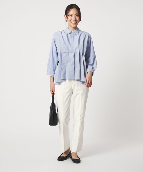 A DAY IN THE LIFE UNITED ARROWS(アデイインザライフユナイテッドアローズ)の「ツイル ストレートパンツ ホワイト ‐ウォッシャブル‐<A DAY IN THE LIFE>(スラックス・レディース・オフホワイト・38/36)」の3枚目の写真