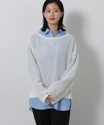 LAKOLE（ラコレ）の「5ゲージ透かし編みボートネックプルオーバー / 643962（ニット/セーター）」