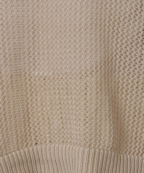 LAKOLE（ラコレ）の「5ゲージ透かし編みボートネックプルオーバー / 643962（ニット/セーター・レディース・レッド/オフホワイト/ベージュ/ブラック・FREE）」の9枚目の写真