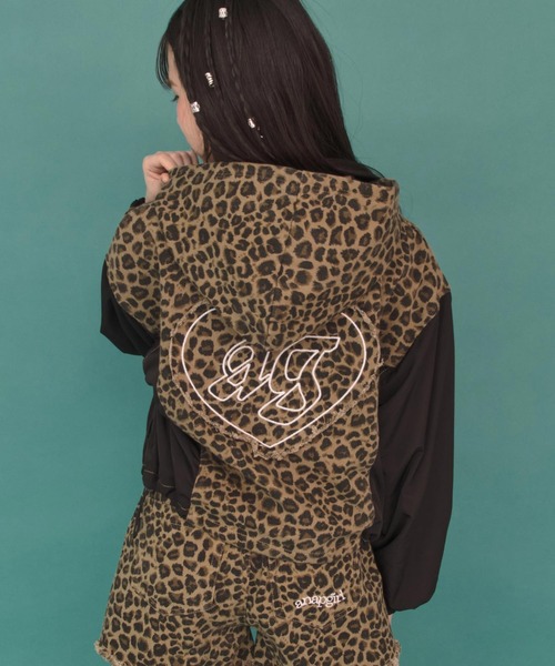 ANAP GiRL(アナップガール)の「キリカエ配色ブルゾン(ブルゾン・キッズ・ブルー/ベージュ・XS/S/M)」の6枚目の写真