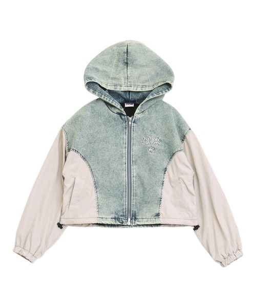 ANAP GiRL(アナップガール)の「キリカエ配色ブルゾン(ブルゾン・キッズ・ブルー/ベージュ・XS/S/M)」の14枚目の写真