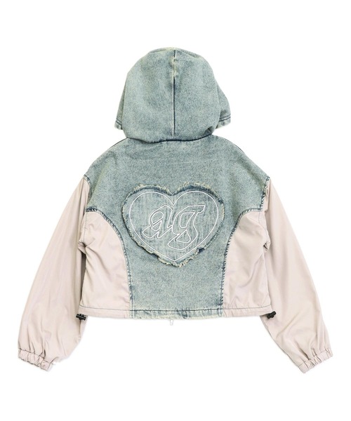 ANAP GiRL(アナップガール)の「キリカエ配色ブルゾン(ブルゾン・キッズ・ブルー/ベージュ・XS/S/M)」の15枚目の写真