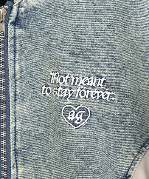 ANAP GiRL(アナップガール)の「キリカエ配色ブルゾン(ブルゾン・キッズ・ブルー/ベージュ・XS/S/M)」の19枚目の写真