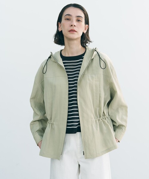 UNFILO(アンフィーロ)の「ドロスト フーディブルゾン(ブルゾン・レディース・ベージュ系/カーキ系・X-LARGE)」の10枚目の写真
