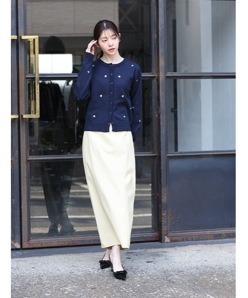 fifth(フィフス)の「フルーツ刺繍クルーネックカーディガン(カーディガン/ボレロ・レディース・ネイビー/アイボリー/ブラウン・M)」の18枚目の写真
