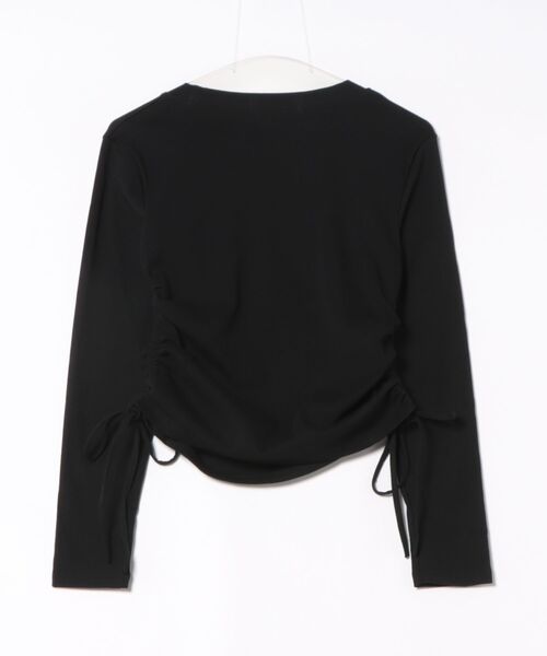 Bling Leads（ブリングリーズ）の「【Bls】 【ZL】【Bling Leads】ドローストリング ロンTEE（Tシャツ/カットソー・レディース・ホワイト/ブラック・FREE）」の3枚目の写真