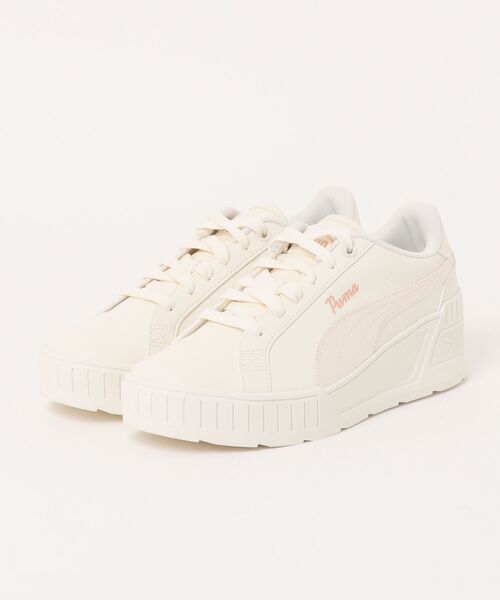 PUMA(プーマ)の「PUMA プーマ KARMEN WEDGE MU カルメン ウェッジMU 408939 ABC-MART限定 *01F.IVORY(スニーカー・レディース・ベージュ・25.5cm/25.0cm/24.5cm/24.0cm/23.5cm/23.0cm/22.5cm)」の1枚目の写真