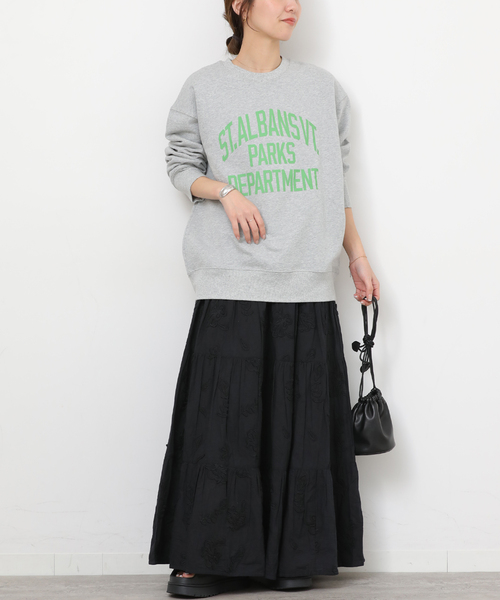 JOURNAL STANDARD relume（ジャーナルスタンダード　レリューム）の「3Dシフリティアードスカート（スカート・レディース・ホワイト/ブラック・FREE）」の3枚目の写真