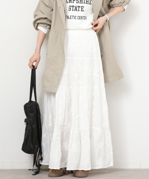 JOURNAL STANDARD relume（ジャーナルスタンダード　レリューム）の「3Dシフリティアードスカート（スカート・レディース・ホワイト/ブラック・FREE）」の14枚目の写真