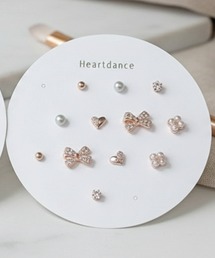 Heartdance（ハートダンス）の「ストーンリボン６ペアセットピアス（ピアス（両耳用））」
