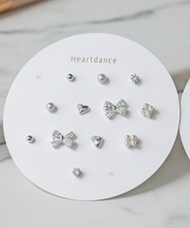 Heartdance（ハートダンス）の「ストーンリボン６ペアセットピアス（ピアス（両耳用））」