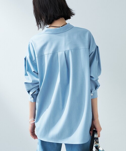 INDIVI（インディヴィ）の「【洗える】デニムライクシャツ（シャツ/ブラウス・レディース・ブルー系その他5/サックスブルー系3・38/13/05）」の5枚目の写真