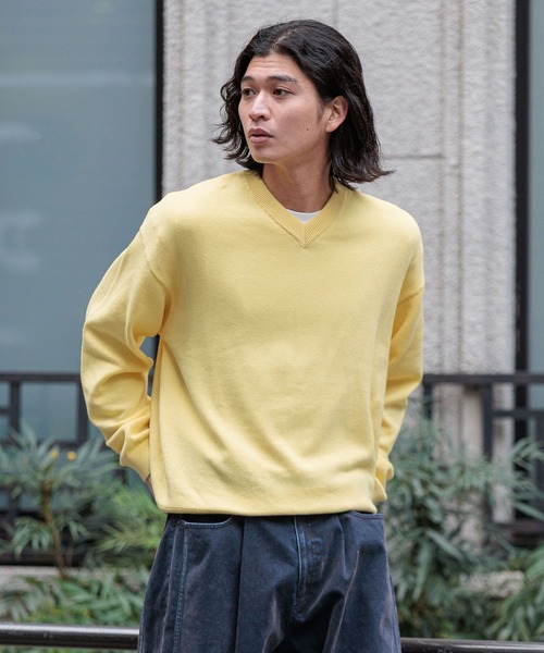 RAGEBLUE（レイジブルー）の「Ensemble Highgage Vneck knit アンサンブルVネックニット（ニット/セーター・メンズ・ネイビー/イエロー・LARGE/MEDIUM）」の19枚目の写真