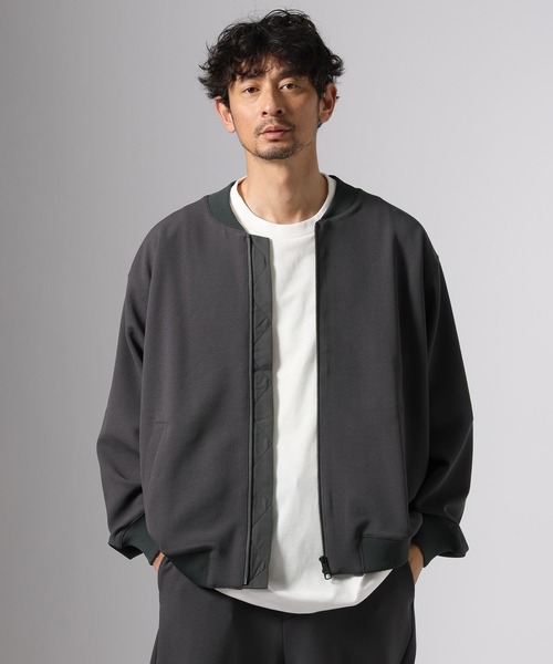BAYFLOW（ベイフロー）の「［セットアップ可］アーバンライトブルゾン【ストレッチ】（テーラードジャケット・メンズ・ブラック/チャコール・MEDIUM/LARGE）」の5枚目の写真
