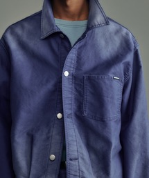 【ADAMPATEK/アダムパテック】blasted light moleskin short length collared jacket/ライトモールスキンショートジャケット