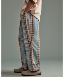 ADAM PATEK（アダムパテック）の「【ADAMPATEK/アダムパテック】　jacquard check-stripe easy pants イージーパンツ（その他パンツ）」