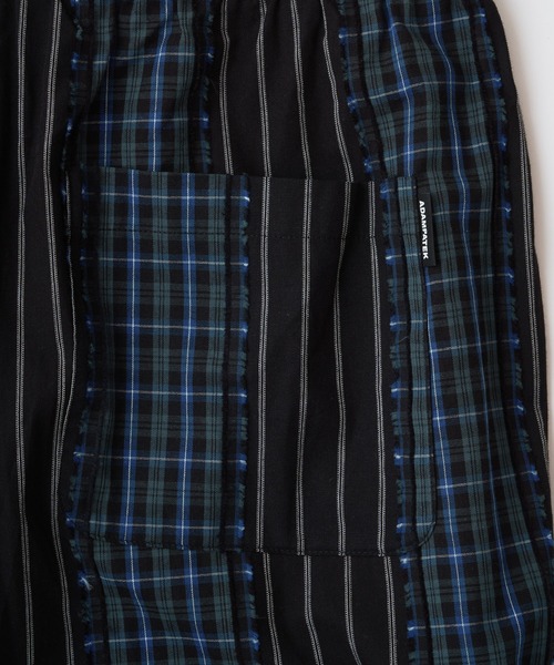 ADAM PATEK(アダムパテック)の「【ADAMPATEK/アダムパテック】 jacquard check-stripe easy pants イージーパンツ(その他パンツ・メンズ・ホワイト/ブラック・1/2)」の7枚目の写真