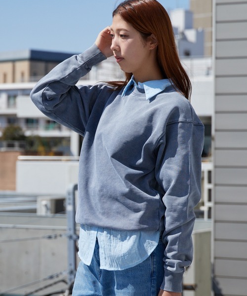 ACASAM(アカサム)の「ACASAM/アカサム PLANE CREW NECK SWEAT SHIRTS カジュアル ストリート クルーネック スウェット トレーナー ヴィンテージ 秋 秋服 2026年秋冬(スウェット・レディース・レッド/ホワイト/ネイビー/ブラック・S/M/L/XL)」の3枚目の写真