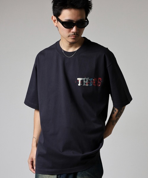 FUNALIVE(ファンアライブ)の「ABETTOR グラインダー加工手書き風「THICS」ロゴSS/T ※数量限定 半袖(Tシャツ/カットソー・メンズ・ホワイト/ブラック・M/L)」の14枚目の写真
