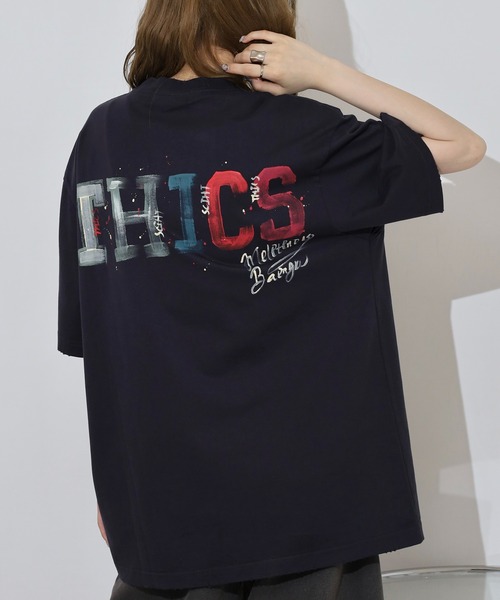 FUNALIVE(ファンアライブ)の「ABETTOR グラインダー加工手書き風「THICS」ロゴSS/T ※数量限定 半袖(Tシャツ/カットソー・メンズ・ホワイト/ブラック・M/L)」の21枚目の写真