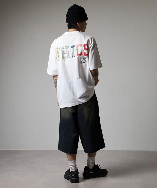 FUNALIVE(ファンアライブ)の「ABETTOR グラインダー加工手書き風「THICS」ロゴSS/T ※数量限定 半袖(Tシャツ/カットソー・メンズ・ホワイト/ブラック・M/L)」の7枚目の写真