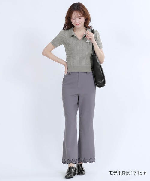 MARY QUANT(マリークワント)の「レイヤードポロ プルオーバー(ポロシャツ・レディース・ネイビー/ブラック/アイボリー/グレー・M)」の17枚目の写真