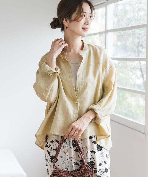 URBAN RESEARCH DOORS（アーバンリサーチドアーズ）の「リネンカーブスリーブブラウス（シャツ/ブラウス・レディース・モカ/イエロー/オフホワイト・FREE）」の18枚目の写真