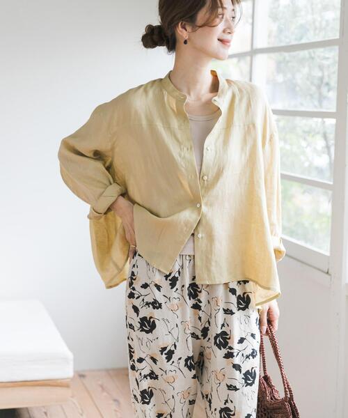 URBAN RESEARCH DOORS（アーバンリサーチドアーズ）の「リネンカーブスリーブブラウス（シャツ/ブラウス・レディース・モカ/イエロー/オフホワイト・FREE）」の19枚目の写真