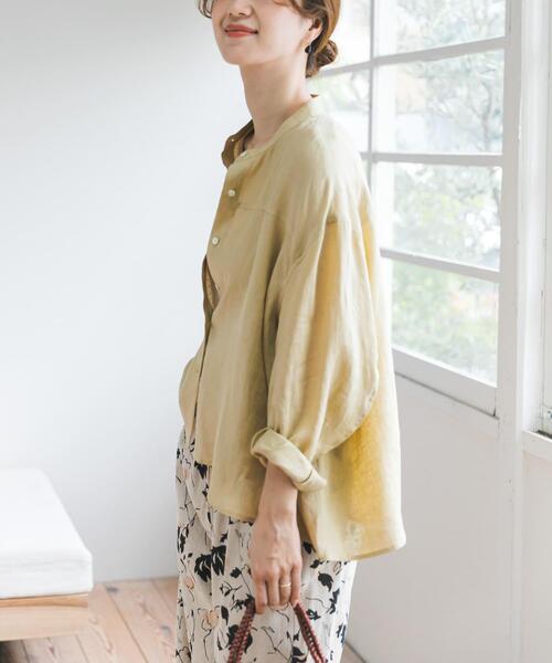 URBAN RESEARCH DOORS（アーバンリサーチドアーズ）の「リネンカーブスリーブブラウス（シャツ/ブラウス・レディース・モカ/イエロー/オフホワイト・FREE）」の20枚目の写真