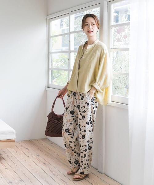 URBAN RESEARCH DOORS（アーバンリサーチドアーズ）の「リネンカーブスリーブブラウス（シャツ/ブラウス・レディース・モカ/イエロー/オフホワイト・FREE）」の22枚目の写真