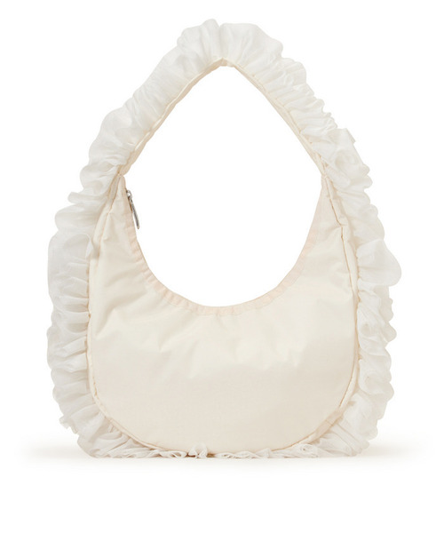 LeSportsac(レスポートサック)の「RUFFLE ZIP HOBO メレンゲレースラッフル(ショルダーバッグ・レディース・ホワイト・FREE)」の4枚目の写真