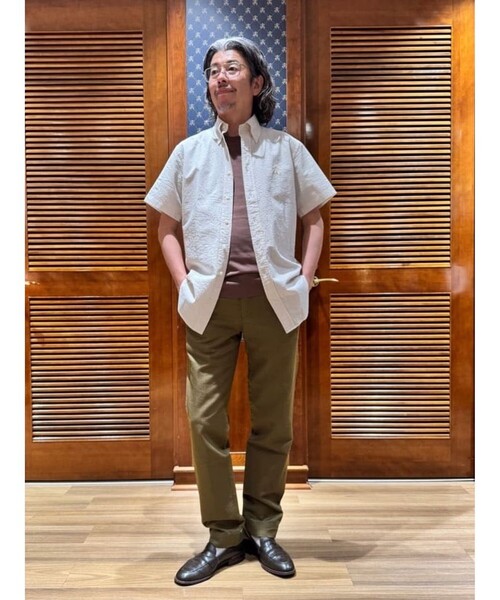 BROOKS BROTHERS(ブルックスブラザーズ)の「◆オンラインストア限定◆ コットン ビッグGFロゴ シアサッカー ショートスリーブ カジュアルシャツ Traditional Fit(シャツ/ブラウス・メンズ・ホワイト/ベージュ・LARGE/MEDIUM/SMALL/X-LARGE)」の14枚目の写真