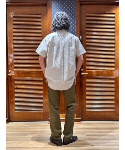 BROOKS BROTHERS(ブルックスブラザーズ)の「◆オンラインストア限定◆ コットン ビッグGFロゴ シアサッカー ショートスリーブ カジュアルシャツ Traditional Fit(シャツ/ブラウス・メンズ・ホワイト/ベージュ・LARGE/MEDIUM/SMALL/X-LARGE)」の16枚目の写真
